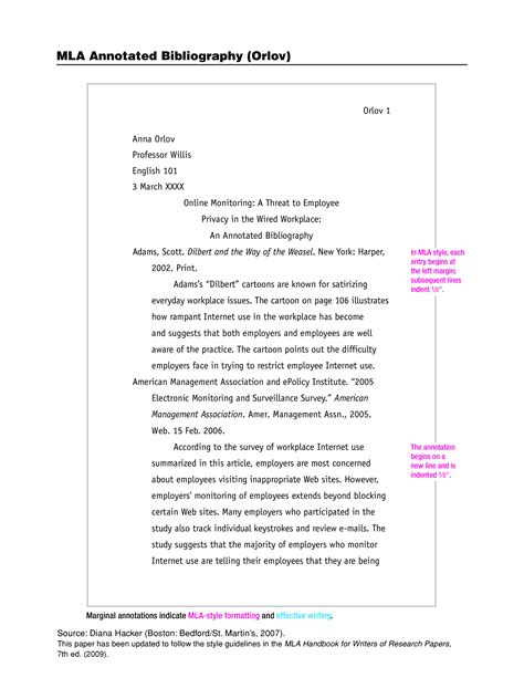 sample mla style annotated bibliography   create  mla style