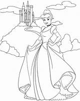 Castle Princess Coloring Pages Disney Cinderella Color Getcolorings Printable sketch template