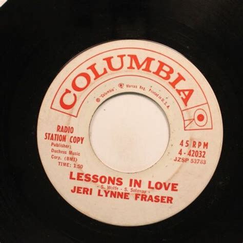 hear rock and roll teen promo 45 jeri lynne fraser lessons in love