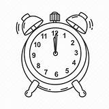 Clock Midnight Alarm Icon Twelve Time Countdown Editor Open sketch template