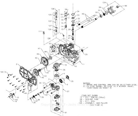 hydro gear za acbb da gbx parts diagram  service schematic