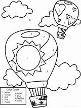 Coloring Pages Color Number Balloon Colors Learning Air Hot Worksheets Numbers Kids Math Preschool Kindergarten Balloons Sun Games Google Worksheet sketch template