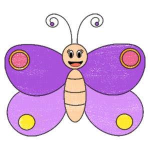 draw  butterfly easy step  step guide  kids