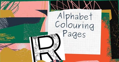 alphabet colouring pages digital  easy print etsy