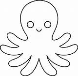 Octopus Outline Clipart Library sketch template