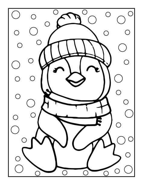 baby penguin coloring pages printable