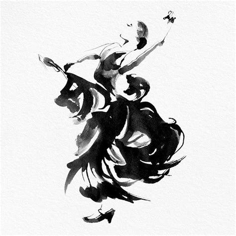 drew  flamenco dancer sketch   beautiful