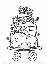 Birthday Digital Cake Stamps Coloring Digi Happy Pages Cards Stamp Drawing Cakes Printable Craft Sheets 22nd Patterns Freebie Jolly Digis sketch template