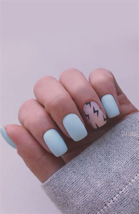 stylish nail art design ideas  wear   lightening blue