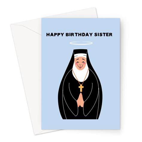 funny  pun hand illustrated birthday card  sister sister