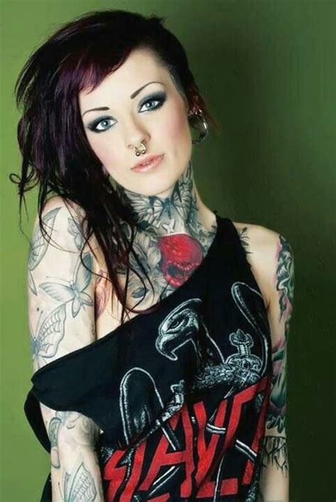 inked girls tattooed girls punk women goth women hot tattoos