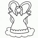 Coloring Pages Wings Angel sketch template