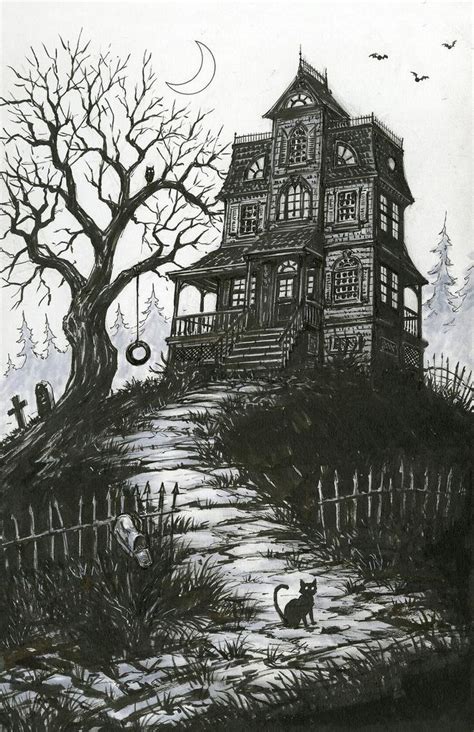 haunted house etsy uk halloween artwork haunted house pictures