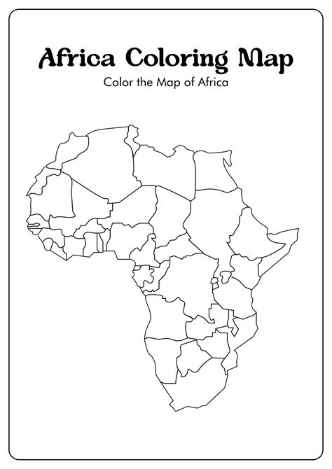 africa political map printable