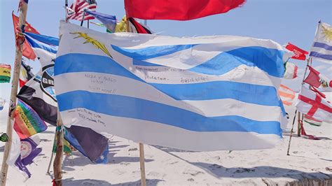 La Bandera De Uruguay En El Salar De Uyuni [bolivia] Uruguay