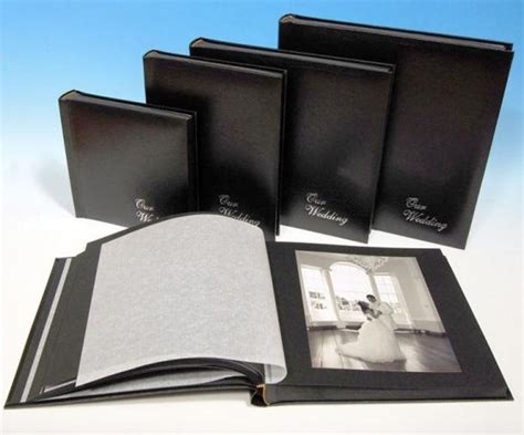 Traditional Black Wedding Album With Black Pages