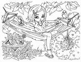 Coloring Pages Printable Girl Summer Girls Teenagers Difficult Teens Hard Fun Hammock Time Cute Enjoy Kids Colouring Color Filminspector Print sketch template