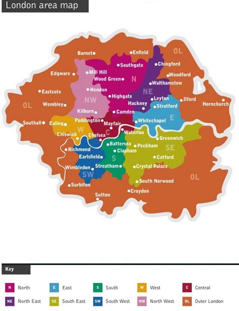 map  londons areas rcoolguides