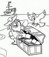 Coloring Pages Pirate Pirates Chest Printable Treasure Library Clipart sketch template