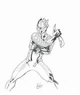 Ultraman Taro sketch template
