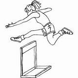 Hurdles Colorear Jumping Atletismo Freshman Hurdling Olimpiadas Designlooter Fisica sketch template