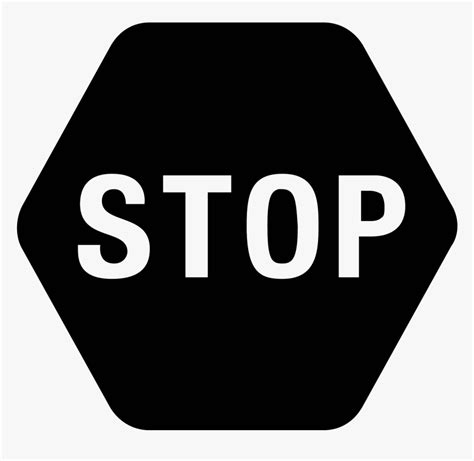 stop sign icon png stop sign black  white png transparent png