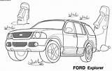 Ford Explorer Coloring Pages Template Cars Off sketch template