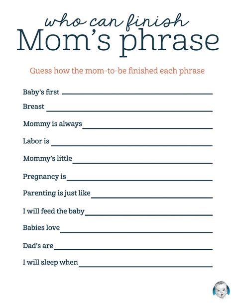 printable baby shower games  answers  printable baby shower
