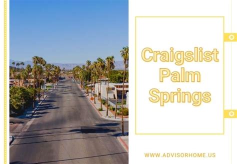 craigslist palm springs advisor home