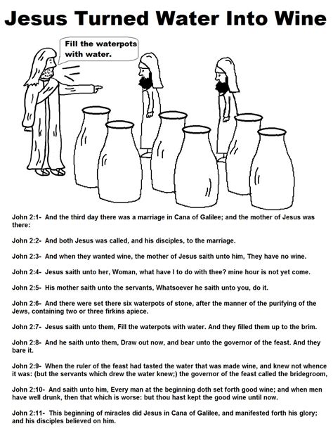 jesus turns water  wine sunday school lesson