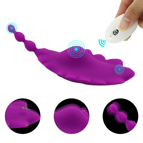Silicone Butterfly Wearable Sex Vibration Rechargeable Massager Remote