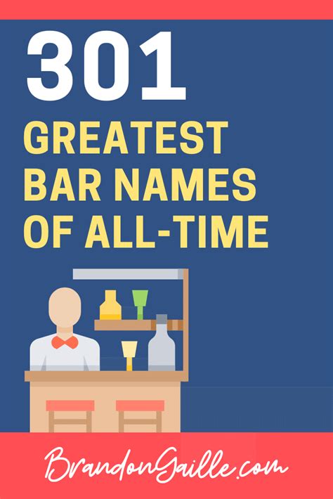 coolest bar names   time brandongaillecom