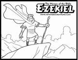 Coloring Bible Pages Heroes Ezekiel Kids Para Bones Dry Niños School Sunday Biblia Colorear Isaiah Ezequiel Moses Activities Colouring Valley sketch template