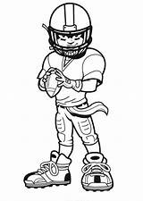Football Coloring Pages Kids Players American Color Printable Sheet Book Bears sketch template