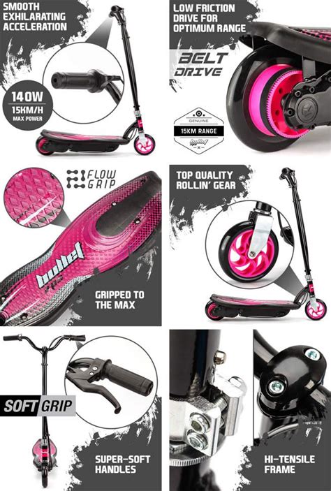 bullet zps kids electric scooter  pink crazy sales