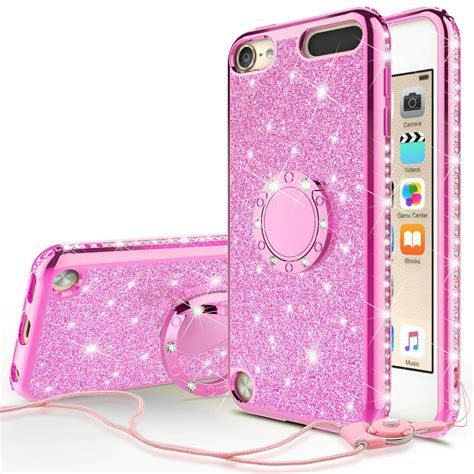 apple ipod touch  touch  touch  generation case cover luxury glitter ring kickstand bling