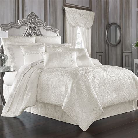 bianco king  piece comforter set  white  polyester  jqueen
