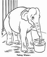Pages Coloring Childrens Animals Zoo Color Library Clipart Elephants sketch template