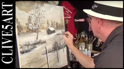 Winter Cabin Bob Ross Style You Can Paint Along