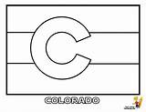 Colorado Flag State Coloring Pages Color Kids Drawing Size Boys Book Colors sketch template