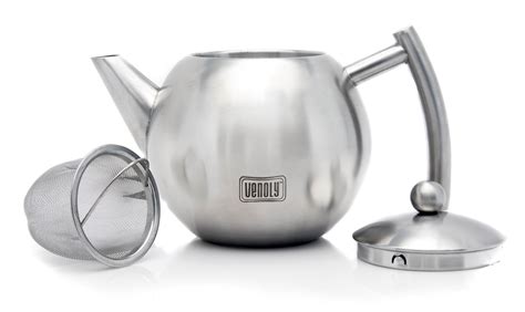 venoly stainless steel tea pot  removable infuser  loose leaf