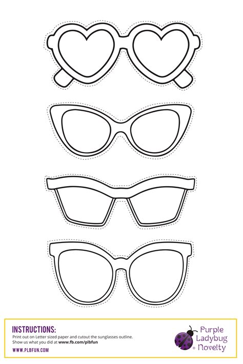 sunglasses template  cut