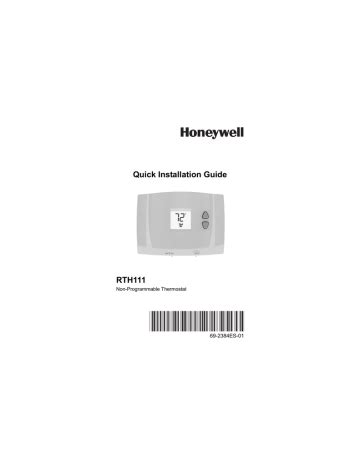 honeywell rth thermostat rth rth series manual de usuario manualzz