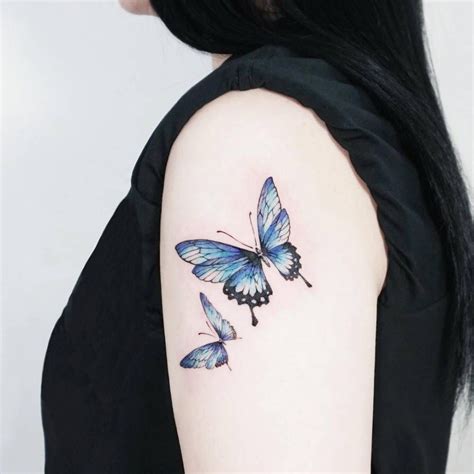 Butterfly Upper Arm Tattoos For Women Scribb Love Tattoo Design