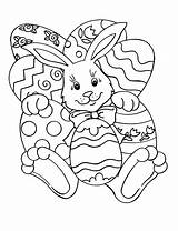 Easter Coloring Bunny Colouring Pages Sheets Spring Adult sketch template