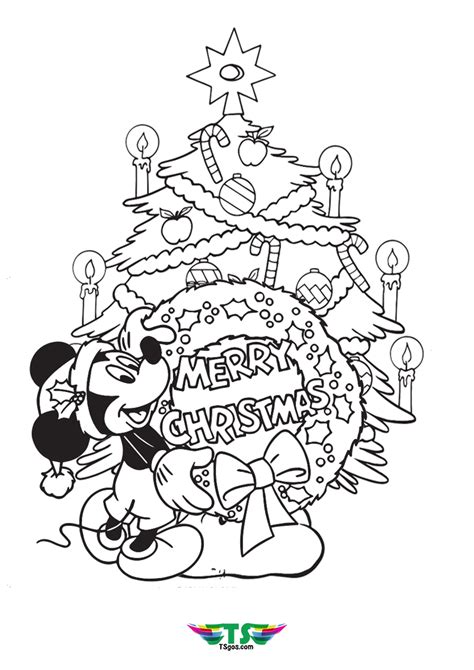 mickey mouse christmas coloring pages  print tsgoscom