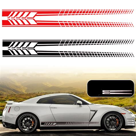 sports racing stripe graphic stickers truck auto car body side door vinyl decals sale banggoodcom