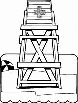 Lifeguard Coloring Clipart Chair Tower Cliparts Stand Clip Objects Pages Library Getcolorings Printable Print Getdrawings sketch template