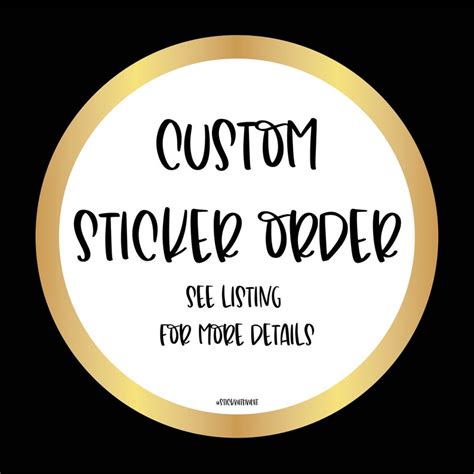 custom sticker order stickwithwhit bulk vinyl stickers etsy