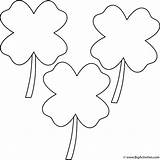 Leaf Coloring Four St Clovers Patrick sketch template